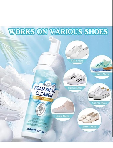 Shoe cleaner kit 200ml foam - 200ml,
